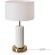 Настольная лампа с тканевым плафоном и керамическим основанием E27 Freya Ceram FR5491TL-01BS