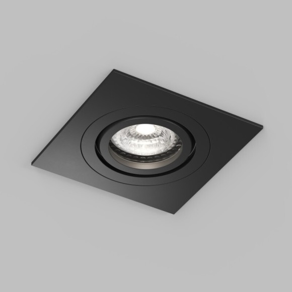 DK2111-BK Встраиваемый влагозащищённый светильник HYDRO, IP44, до 15 Вт LED, GU10, алюминий, чёрный