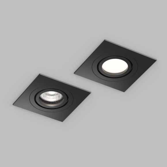 DK2111-BK Встраиваемый влагозащищённый светильник HYDRO, IP44, до 15 Вт LED, GU10, алюминий, чёрный