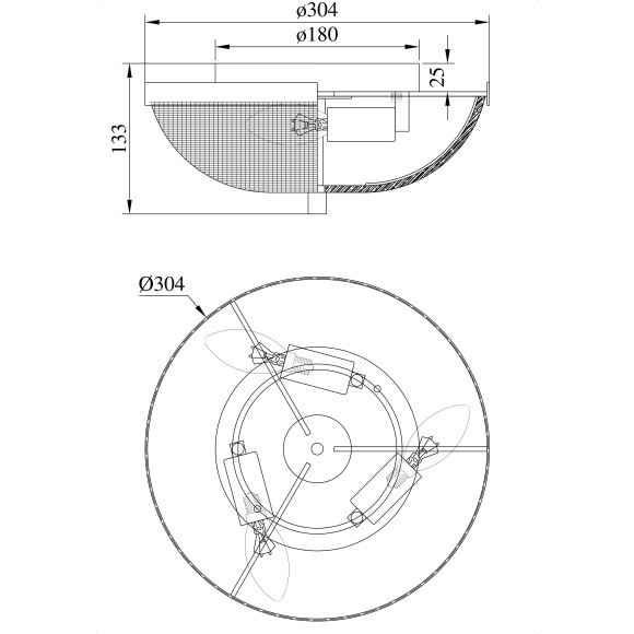 Люстра потолочная Maytoni C046CL-03N Coupe под лампы 3xE14 40W