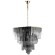Подвесная люстра с дымчатым хрусталем, 22 лампы Е14, Divinare CASCATA 7665/17 SP-18