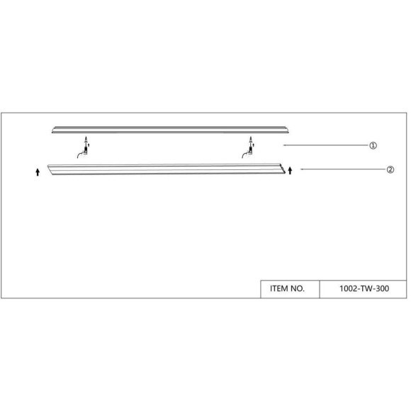 Плоский 3м магнитный шинопровод толщиной 5мм Favourite Unika 1002-TW-300