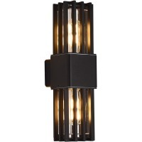 SL9018.401.02 Светильник уличный настенный квадратный антивандальный с защитой плафона в виде решетки с 2 лампами ST-Luce E27 15W IRUM