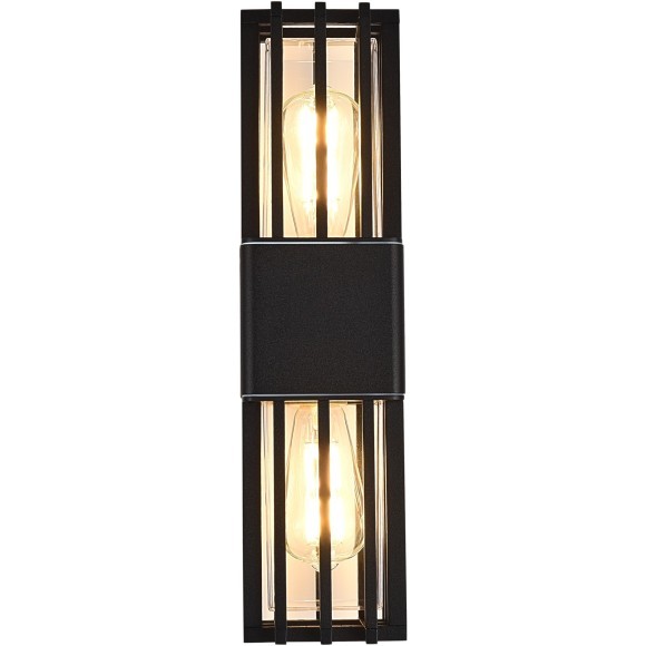 SL9018.401.02 Светильник уличный настенный квадратный антивандальный с защитой плафона в виде решетки с 2 лампами ST-Luce E27 15W IRUM