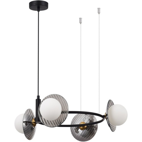 SL1521.403.04 Светильник подвесной ST-Luce Черный/Дымчатый, Белый G9 4*5W 4000K NOON