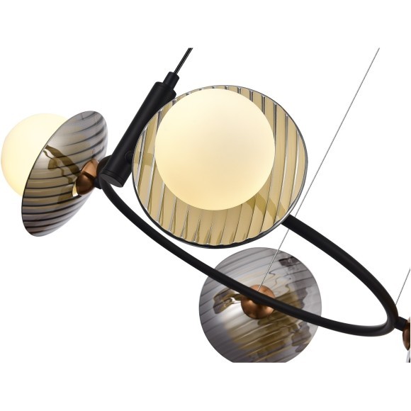 SL1521.403.04 Светильник подвесной ST-Luce Черный/Дымчатый, Белый G9 4*5W 4000K NOON