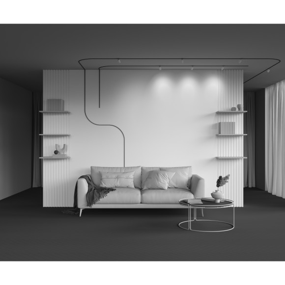 TR187-1-5W3K-M-BW Ультратонкий трековый магнитный светодиодный светильник Maytoni Levity CRI90+ 3000К 375Лм 36° 5Вт