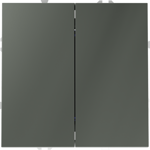 Перекрестный переключатель встраиваемый VOLTUM S70 двухклавишный 10А, (титан)