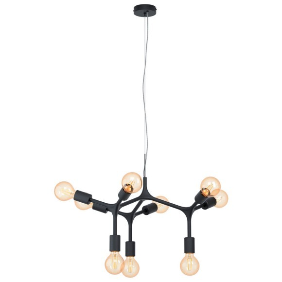 98346 BOCADELLA Люстра подвесная с 9 лампами E27, 540 Вт, стиль модерн, черный