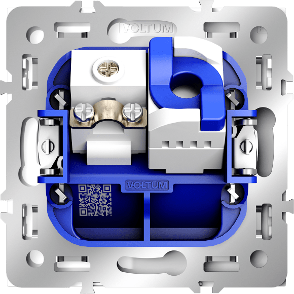 Розетка телевизионная встраиваемая VOLTUM S70 TV+RJ45 кат. 6, (белый глянцевый)
