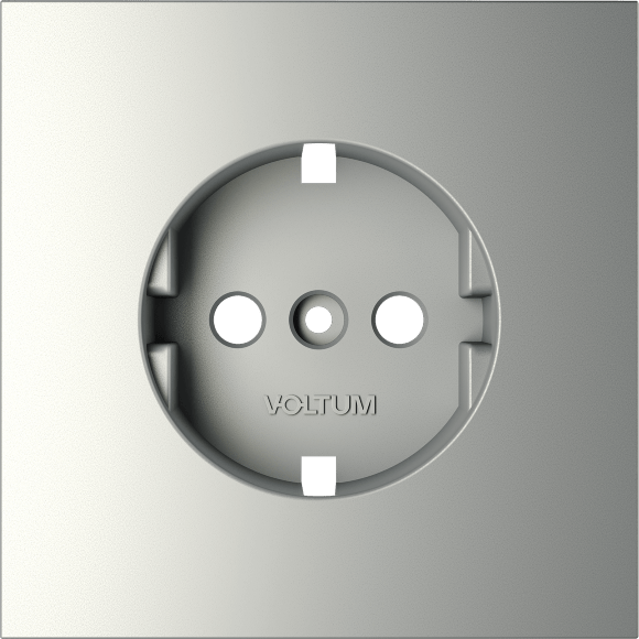 Накладка для розетки с заземлением, S70 (сталь)