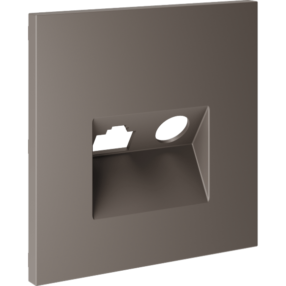 Накладка для розетки TV+RJ45 кат. 6, S70 (капучино)