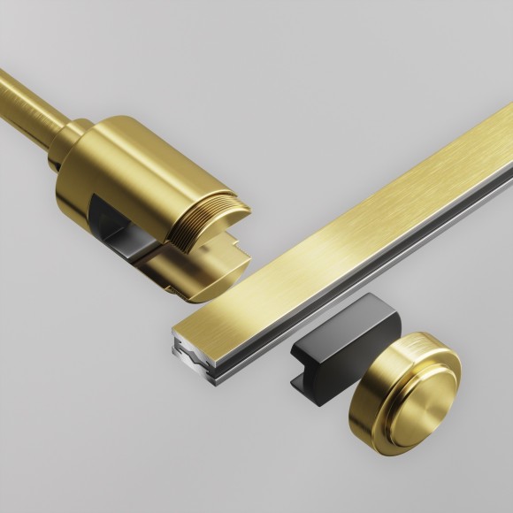 Настенное одинарное отступное крепление для 2 уровня без питания TRA155CW-SL1-BS