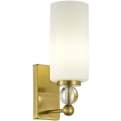 SL2003.301.01 Светильник настенный ST-Luce латунь/белый E27 1*40W AURORA