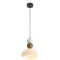 Freya Globo FR5628PL-01BGW1 Светильник подвесной декоративный интерьерный, плафон 23см, основание черный металл, плафон кремовое стекло, под лампу E27 макс 60Вт IP20, высота 340-2060мм
