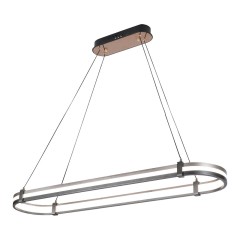 LSP-7410 Lussole HIDALGO Серый линейно-подвесной светильник, встроенный LED 40 Вт, 4000 К, световой поток 3600 Лм
