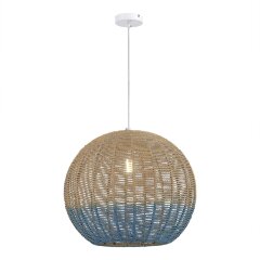 SL1514.633.01 Светильник подвесной ST-Luce Древесный/Бежевый,Синий E27 1*7W VIMINI