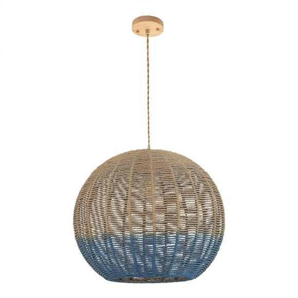 SL1514.633.01 Светильник подвесной ST-Luce Древесный/Бежевый,Синий E27 1*7W VIMINI