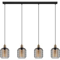 43528 Подвесной потолочный светильник (люстра) CHISLE, 4Х40W, E27, L1300, B165, H1100, сталь/стекло,