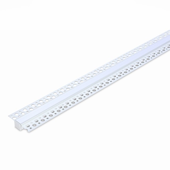 ST017.129.07 Встраиваемый в гипсокартон алюминиевый анодированный профиль с рассеивателем (к-т: 2 загл.) 