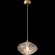 Crystal Lux FORMLESS SP1 TRANSPARENT 4120/201 Подвесной современный светильник, плафон диаметром 15 см, прозрачное стекло с вкраплениями, основание золотой металл, лампа G9 1шт макс. 40Вт IP20 220В