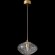 Crystal Lux FORMLESS SP1 TRANSPARENT 4120/201 Подвесной современный светильник, плафон диаметром 15 см, прозрачное стекло с вкраплениями, основание золотой металл, лампа G9 1шт макс. 40Вт IP20 220В
