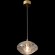 Crystal Lux FORMLESS SP1 TRANSPARENT 4120/201 Подвесной современный светильник, плафон диаметром 15 см, прозрачное стекло с вкраплениями, основание золотой металл, лампа G9 1шт макс. 40Вт IP20 220В