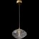 Crystal Lux FORMLESS SP1 TRANSPARENT 4120/201 Подвесной современный светильник, плафон диаметром 15 см, прозрачное стекло с вкраплениями, основание золотой металл, лампа G9 1шт макс. 40Вт IP20 220В