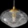 Crystal Lux FORMLESS SP1 TRANSPARENT 4120/201 Подвесной современный светильник, плафон диаметром 15 см, прозрачное стекло с вкраплениями, основание золотой металл, лампа G9 1шт макс. 40Вт IP20 220В