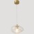 Crystal Lux FORMLESS SP1 TRANSPARENT 4120/201 Подвесной современный светильник, плафон диаметром 15 см, прозрачное стекло с вкраплениями, основание золотой металл, лампа G9 1шт макс. 40Вт IP20 220В
