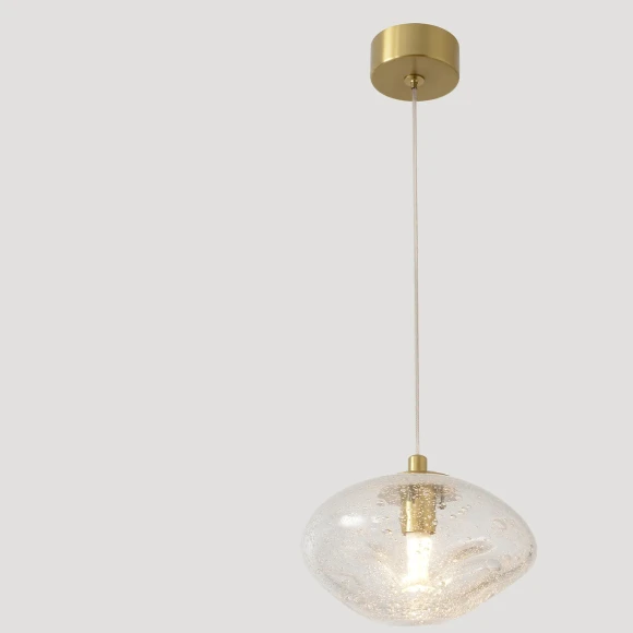 Crystal Lux FORMLESS SP1 TRANSPARENT 4120/201 Подвесной современный светильник, плафон диаметром 15 см, прозрачное стекло с вкраплениями, основание золотой металл, лампа G9 1шт макс. 40Вт IP20 220В Crystal Lux FORMLESS SP1 TRANSPARENT 4120/201 Подвесной современный светильник, плафон диаметром 15 см, прозрачное стекло с вкраплениями, основание золотой металл, лампа G9 1шт макс. 40Вт IP20 220В