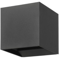 901065 Уличное бра CALPINO 3, 2X2,8W (LED), 3000K, 840lm, IP54, L100, H100, A100, литой алюминий, антрацитовый/прозрачное стекло