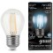105802207 Лампа Gauss LED Filament Шар E27 7W 580lm 4100K 1/10/50