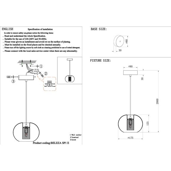 Светильник подвесной Crystal Lux BELEZA SP1 E CHROME Светильник подвесной Crystal Lux BELEZA SP1 E CHROME