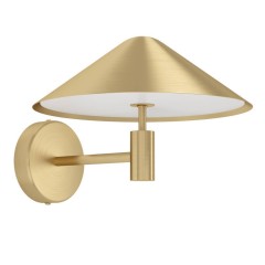 390273 Бра PARAGUAY, 1X12W (LED), 3000K, 1360lm, H205, сталь, черный, матовая латунь/пластик, белый 390273 Бра PARAGUAY, 1X12W (LED), 3000K, 1360lm, H205, сталь, черный, матовая латунь/пластик, белый