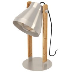 43953 Настольная лампа CAWTON, 1X40W (E27), H380, сталь, дерево, коричневый 43953 Настольная лампа CAWTON, 1X40W (E27), H380, сталь, дерево, коричневый