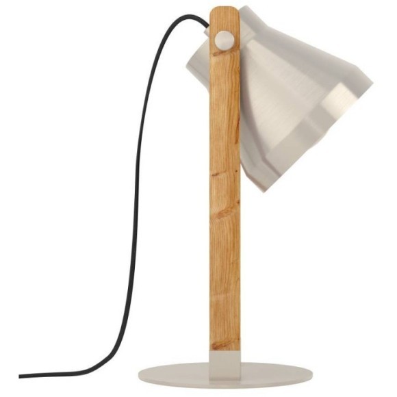 43953 Настольная лампа CAWTON, 1X40W (E27), H380, сталь, дерево, коричневый