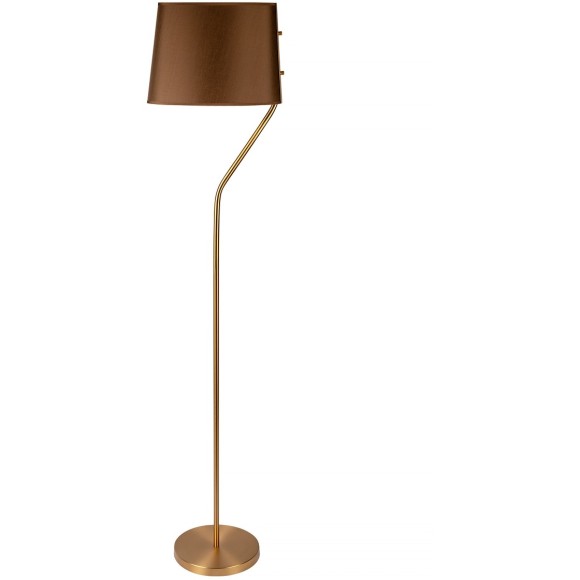 10527F Brass LOFT IT HILTON Торшер с цоколем E14, 1 × 40 Вт, металлическое основание цвета латуни, коричневый тканевый плафон, IP20, 220 В 10527F Brass LOFT IT HILTON Торшер с цоколем E14, 1 × 40 Вт, металлическое основание цвета латуни, коричневый тканевый плафон, IP20, 220 В