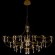 10589/900 Gold Asfour Loft It MIRA Подвесной светильник, LED 28,5 Вт, 3000 К, 3420 Лм, IP20, золотое металлическое основание, прозрачный хрустальный плафон