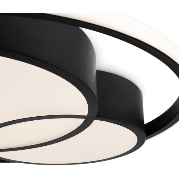 Потолочный черный светодиодный светильник управляемый пультом (без пам настроек) 70Вт 4600лм 3000-6000К Freya Tucene FR10029CL-L70B