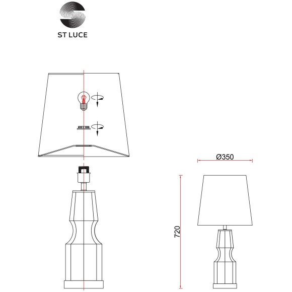 SL1005.704.01 Прикроватная лампа ST-Luce Коньячный,Латунь/Серый E27 1*40W SAYA SL1005.704.01 Прикроватная лампа ST-Luce Коньячный,Латунь/Серый E27 1*40W SAYA