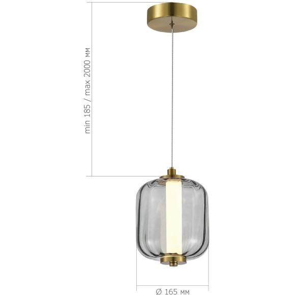 SL1193.313.01 Подвес ST-Luce Латунь/Дымчатый LED 1*10,8W 3000K SUMMER