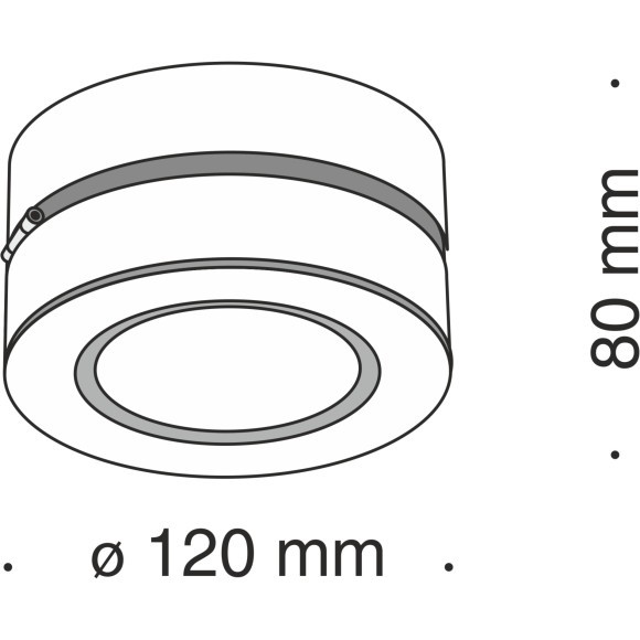 Потолочный светильник Maytoni Treviso 3000K Ra80 1300Lm IP20 20W 220V Technical C023CL-L20B