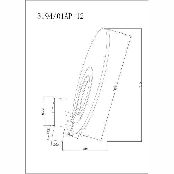 Бра LED 560Lm 3000К CRI80 Divinare BILANCIA 5194/01 AP-12