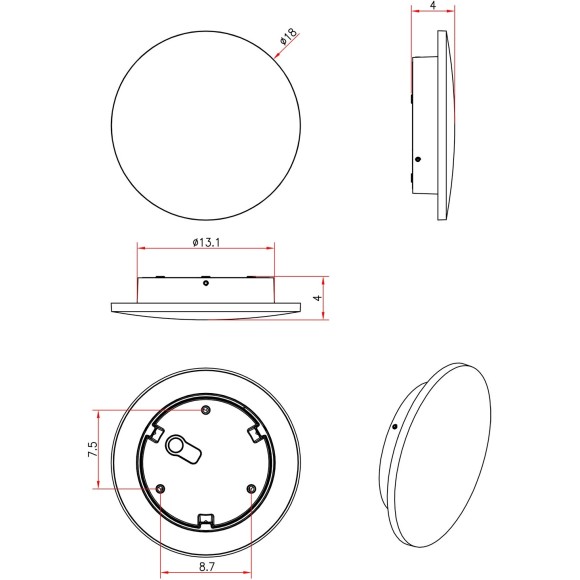 Фасадный светильник LED 2700/3400/4000 540Lm Arte Lamp NIMBO A1510AL-1WH