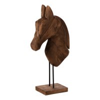 427388 MAFAIPOZA Статуэтка Голова лошади L490 B170 H820 дерево металл коричневый