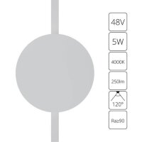 A6163PL-1WH Трековый магнитный светодиодный светильник Arte Lamp Rapid 48V CRI90+ 4000К 250Лм 120° 5Вт