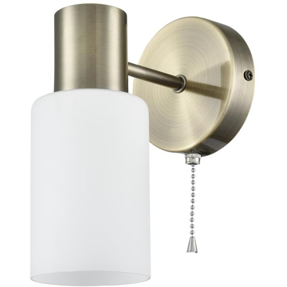 8100/1W COMFI LN25 бронза/белый металл/стекло Бра Е14 1*40W 220V MAVE