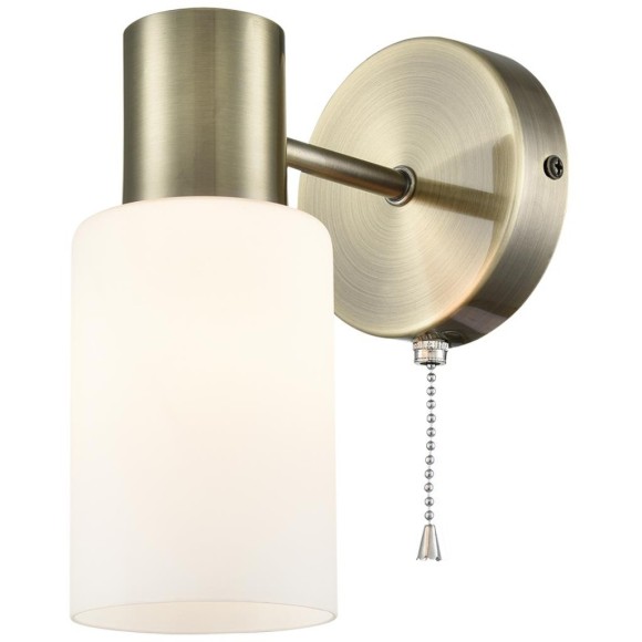 8100/1W COMFI LN25 бронза/белый металл/стекло Бра Е14 1*40W 220V MAVE