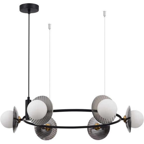 SL1521.413.06 Светильник подвесной ST-Luce Черный/Дымчатый, Белый G9 6*5W 4000K NOON